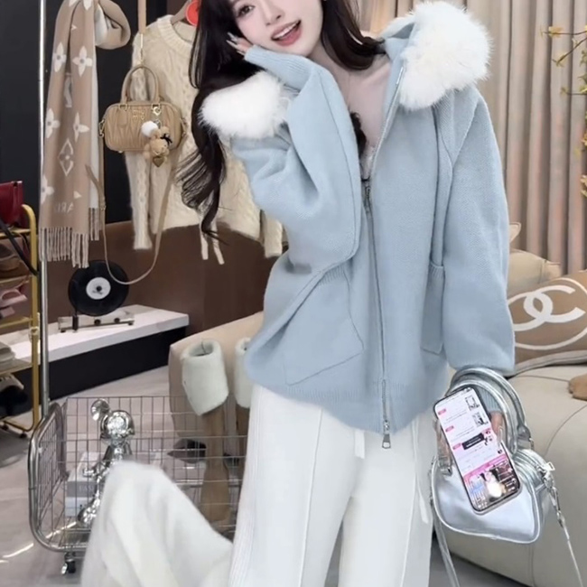 【新品タグ付き】DHOLIC スリーブファーフレアコート ディープカーキ coat-02053 ドルマンスリーブ ミディ コート カーキ ブラック