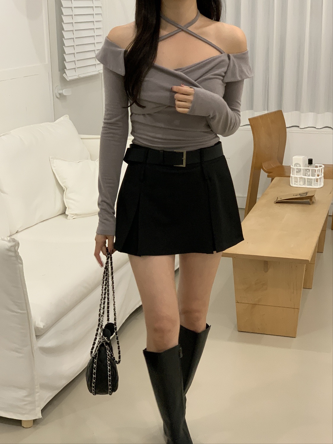 クロスオフショルホルターネックTシャツ | 詳細画像17