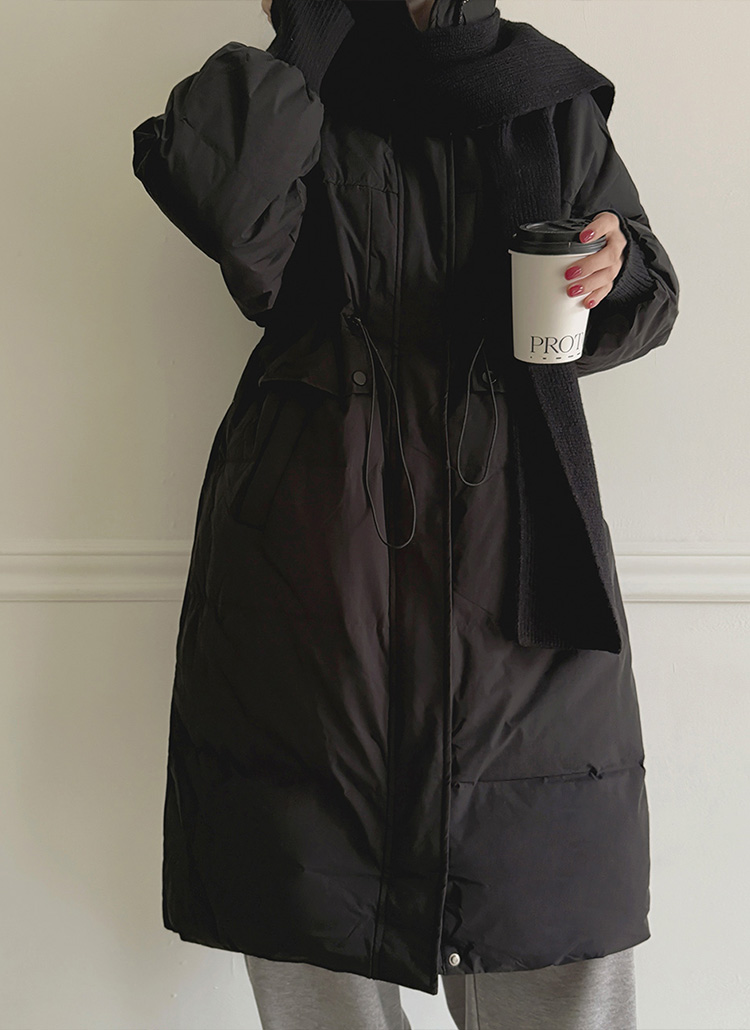 フードマフラー付ロングダウンジャンパー | レディースファッション