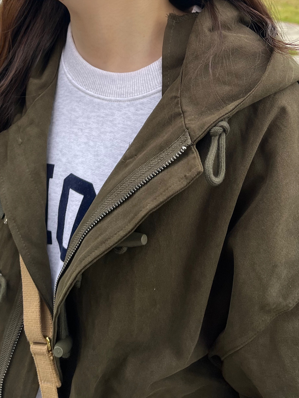 ドロストトグルボタンフードドロストジャンパー | 詳細画像10