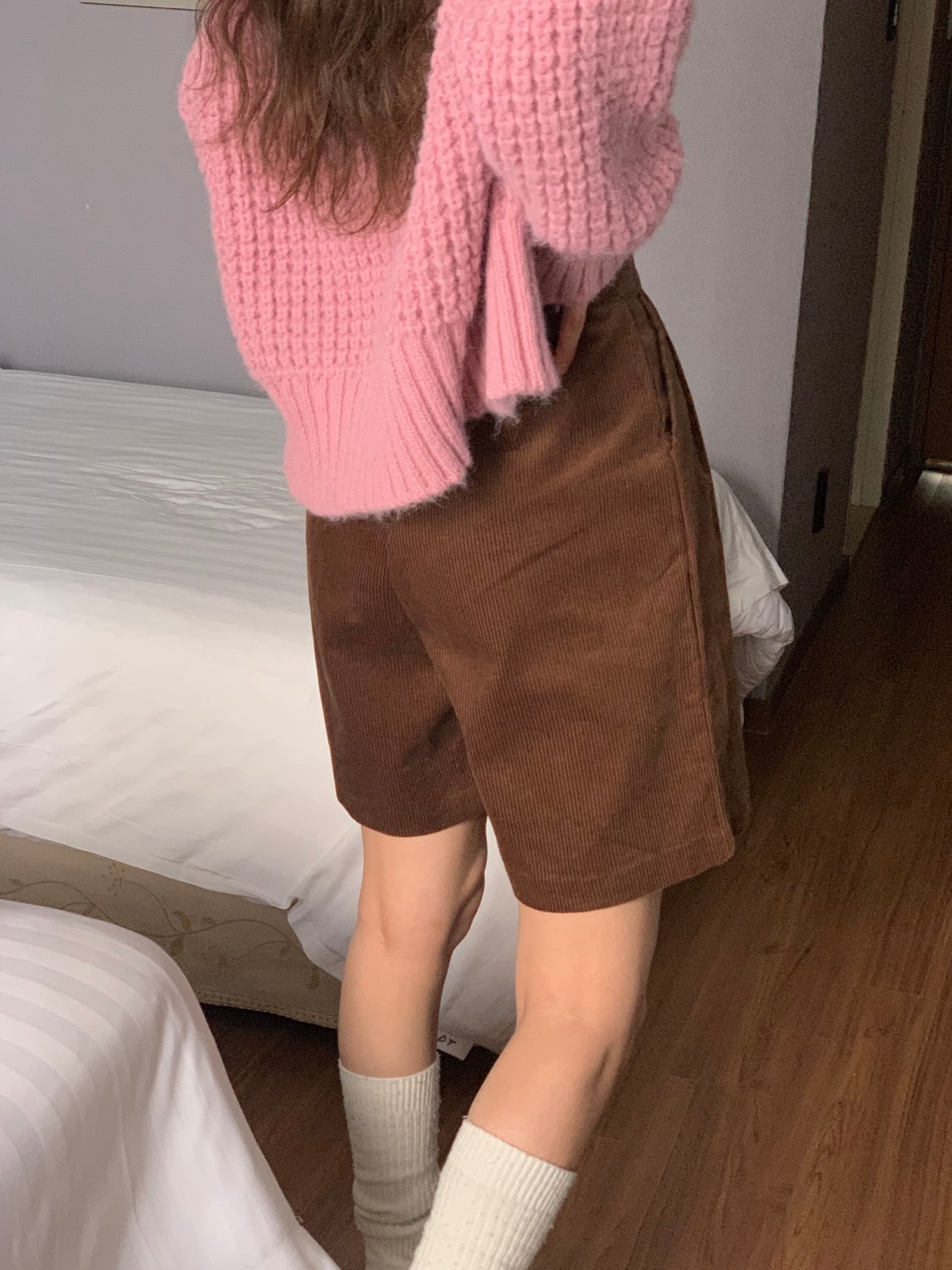 ツータックコーデュロイハーフパンツ | レディースファッション通販