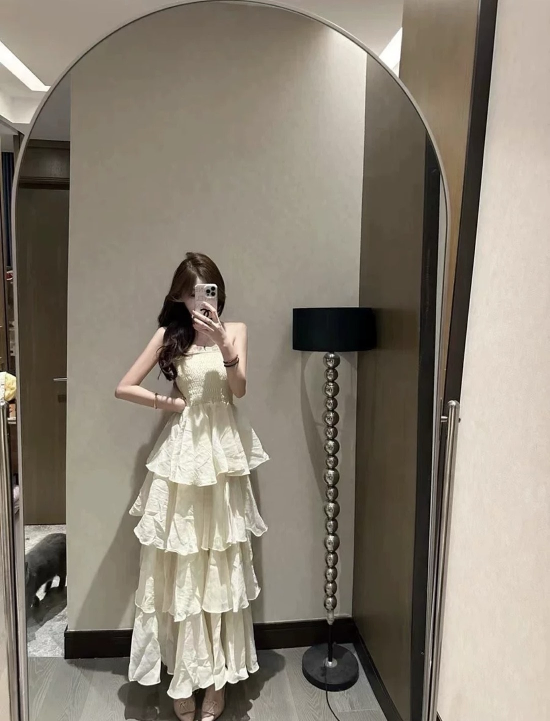 シャーリングティアードチューブトップワンピース | 詳細画像3