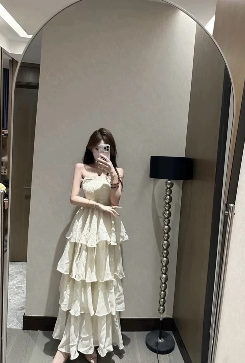 シャーリングティアードチューブトップワンピース | 詳細画像5