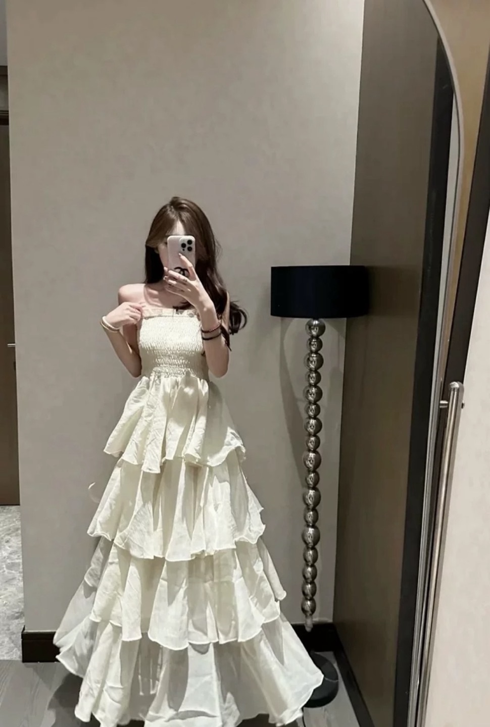 シャーリングティアードチューブトップワンピース | 詳細画像7