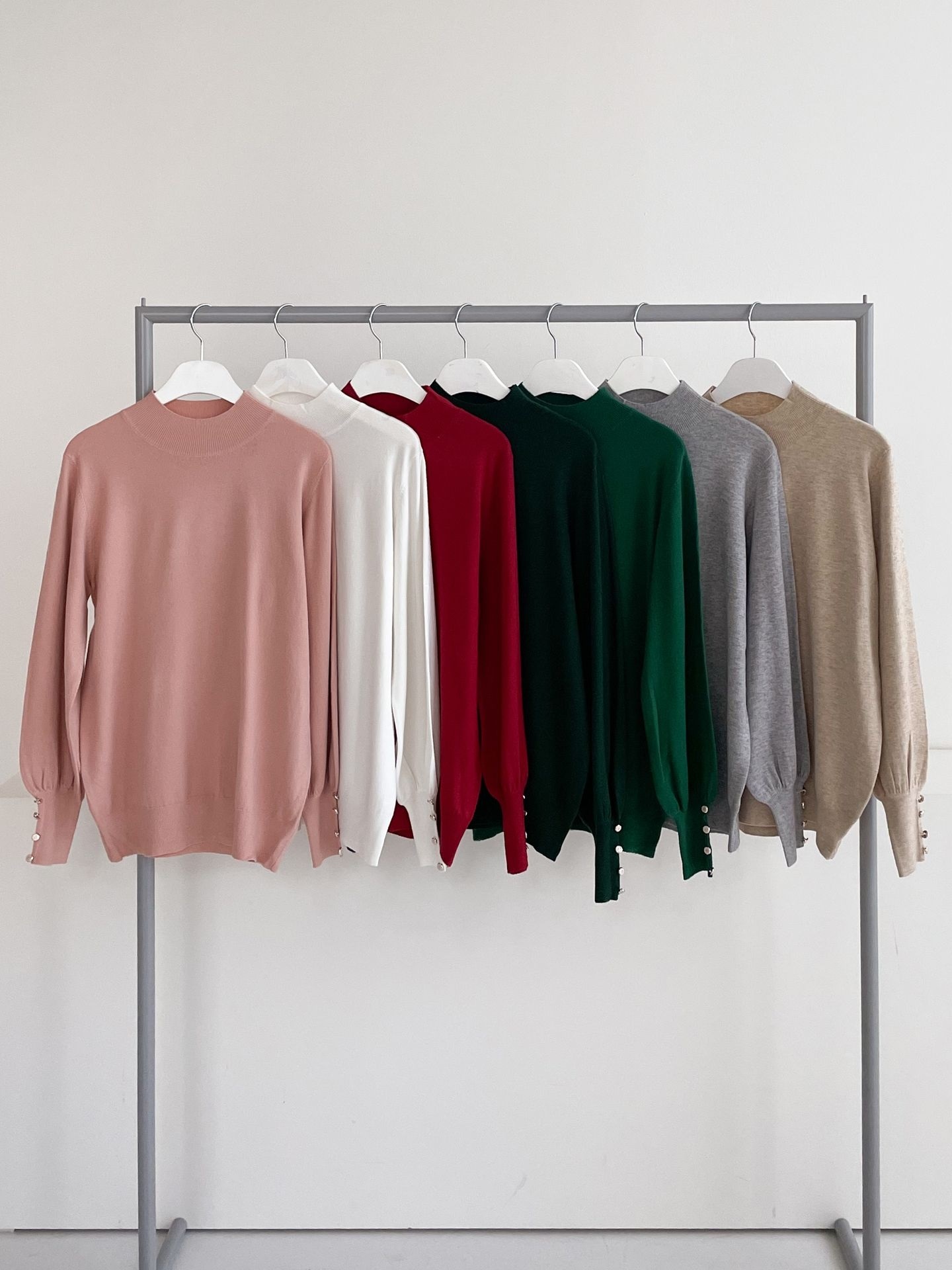 ボタンスリーブハーフネックニット | 詳細画像20