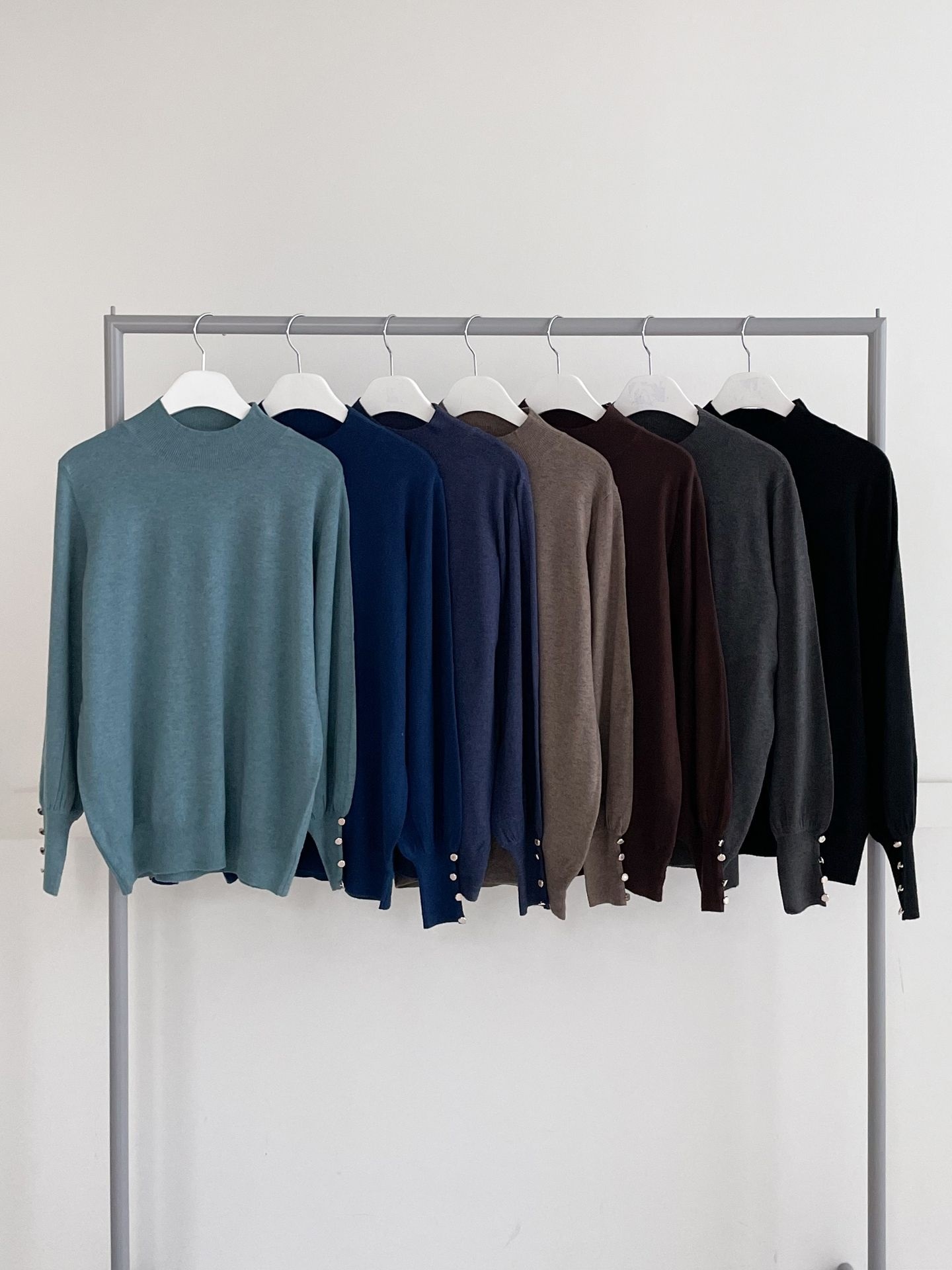 ボタンスリーブハーフネックニット | 詳細画像21