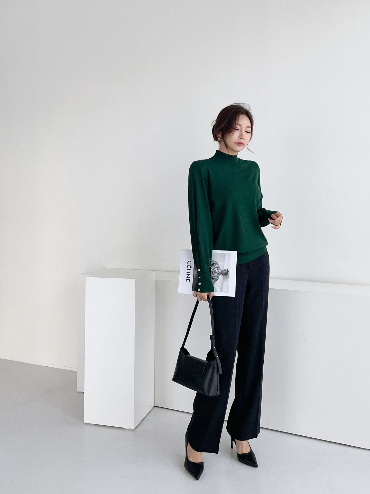 ボタンスリーブハーフネックニット | 詳細画像3