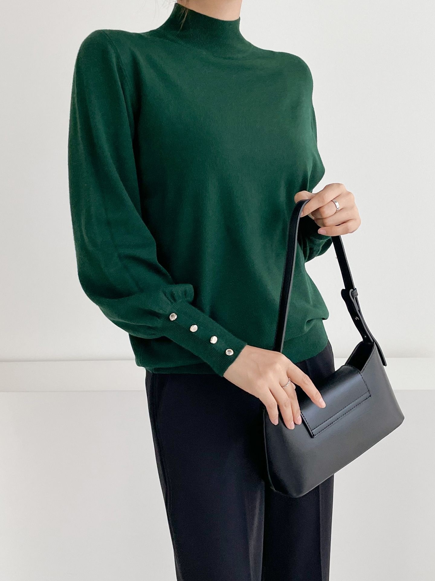 ボタンスリーブハーフネックニット | 詳細画像4