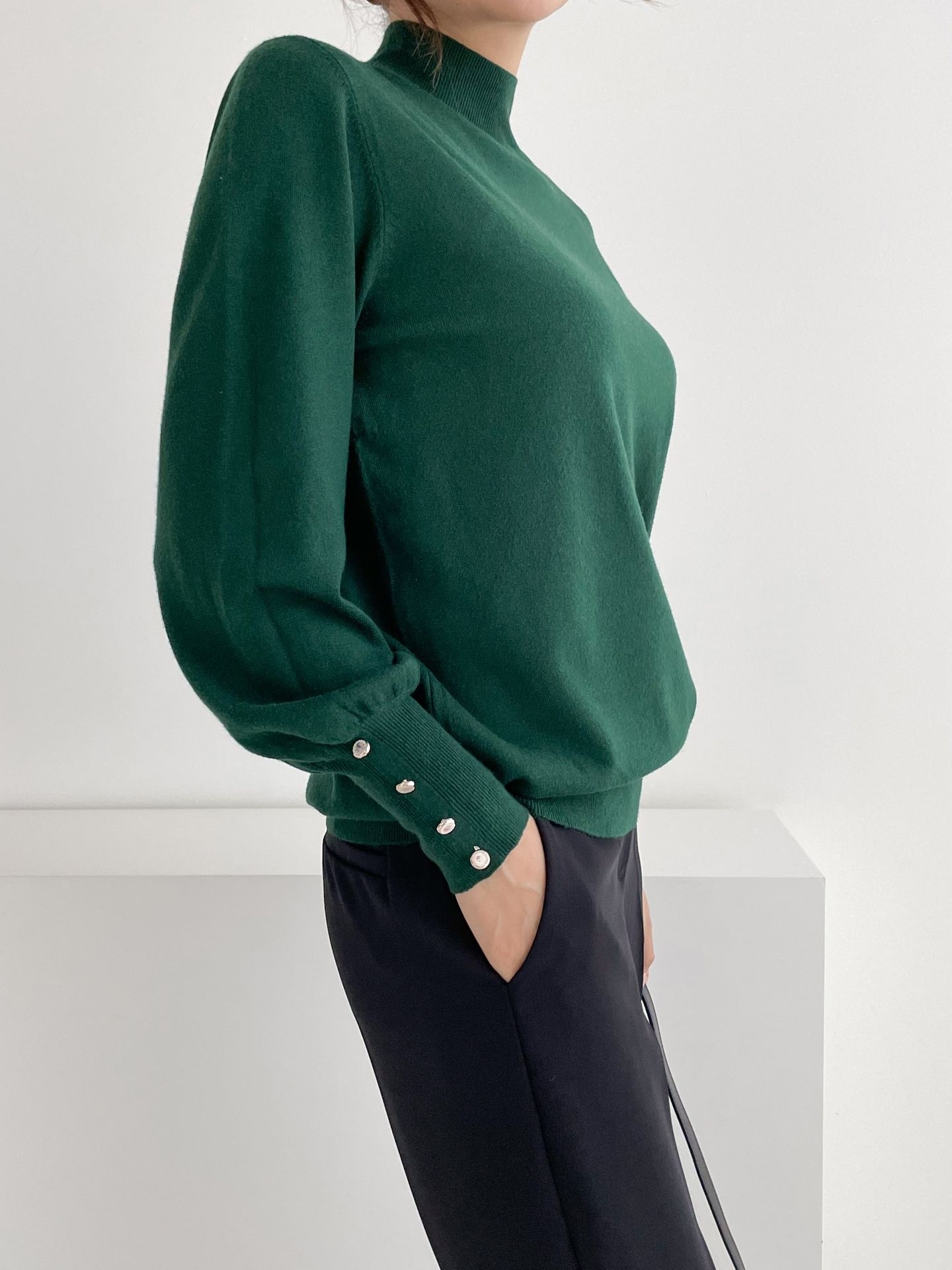 ボタンスリーブハーフネックニット | 詳細画像6