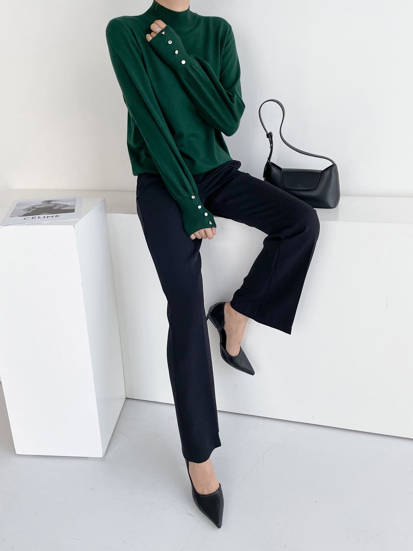 ボタンスリーブハーフネックニット | 詳細画像9