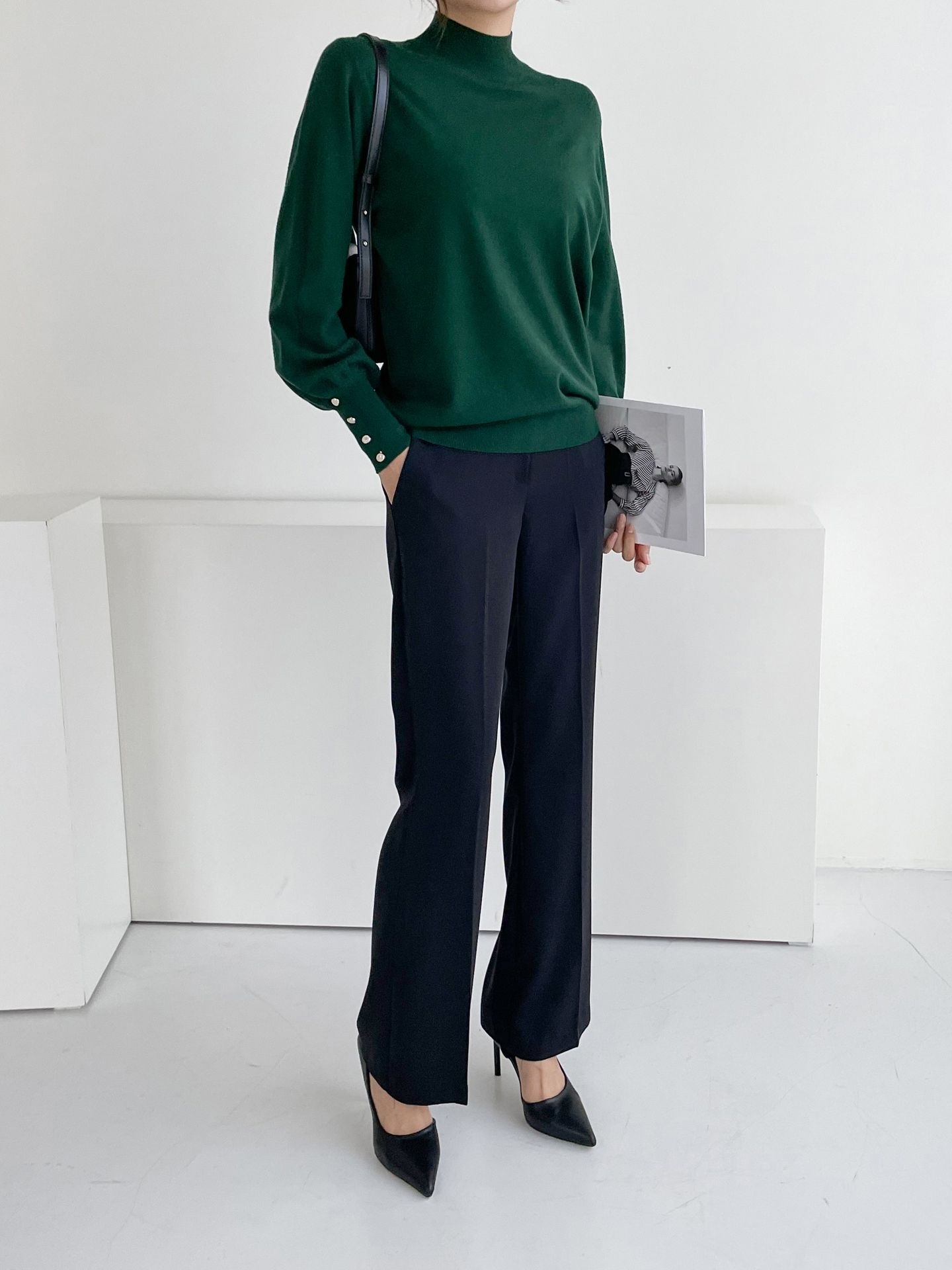 ボタンスリーブハーフネックニット | 詳細画像16