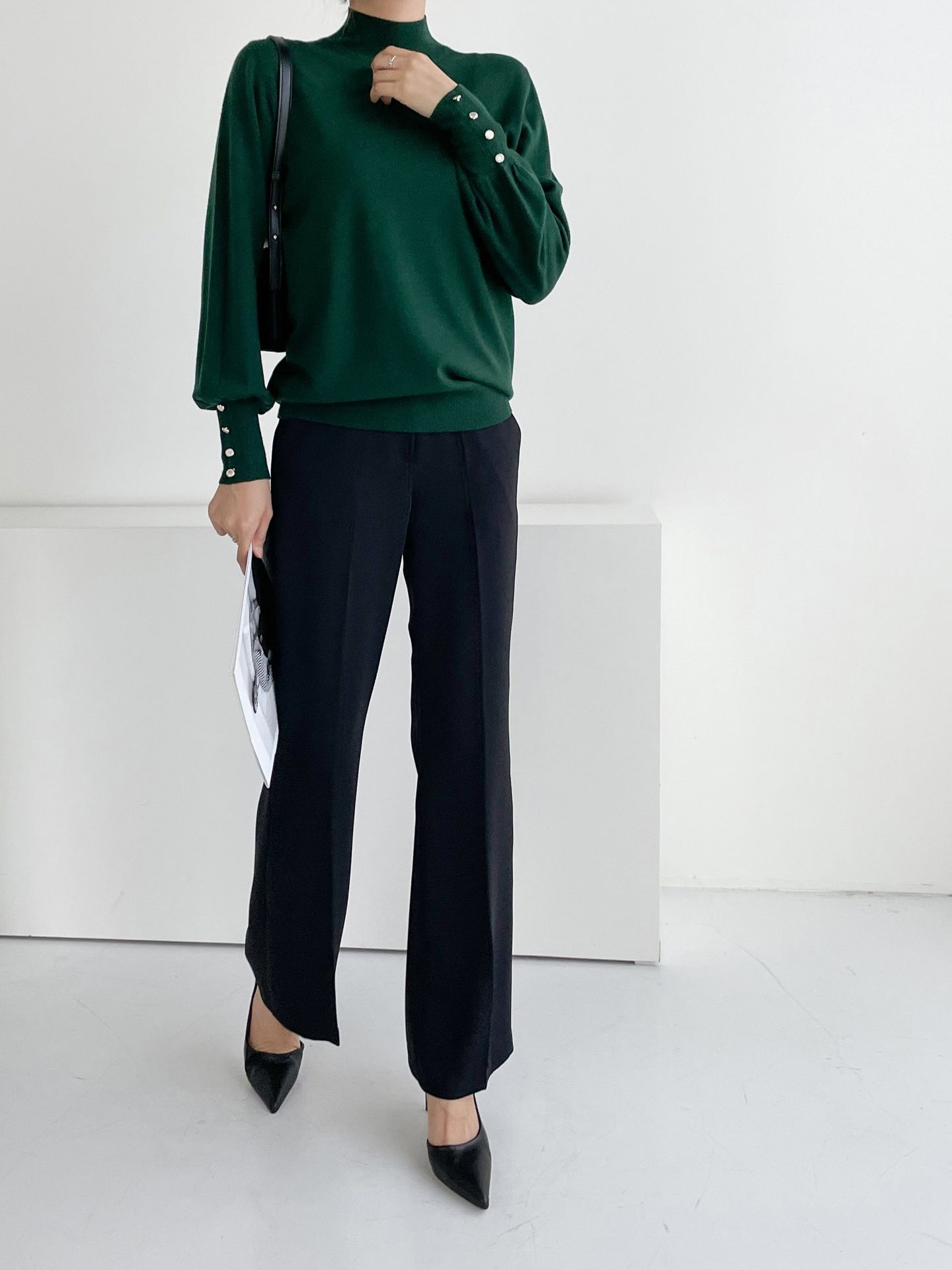 ボタンスリーブハーフネックニット | 詳細画像18