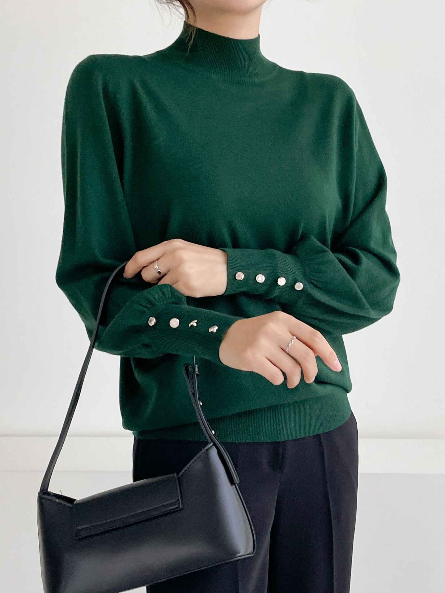 ボタンスリーブハーフネックニット | 詳細画像19