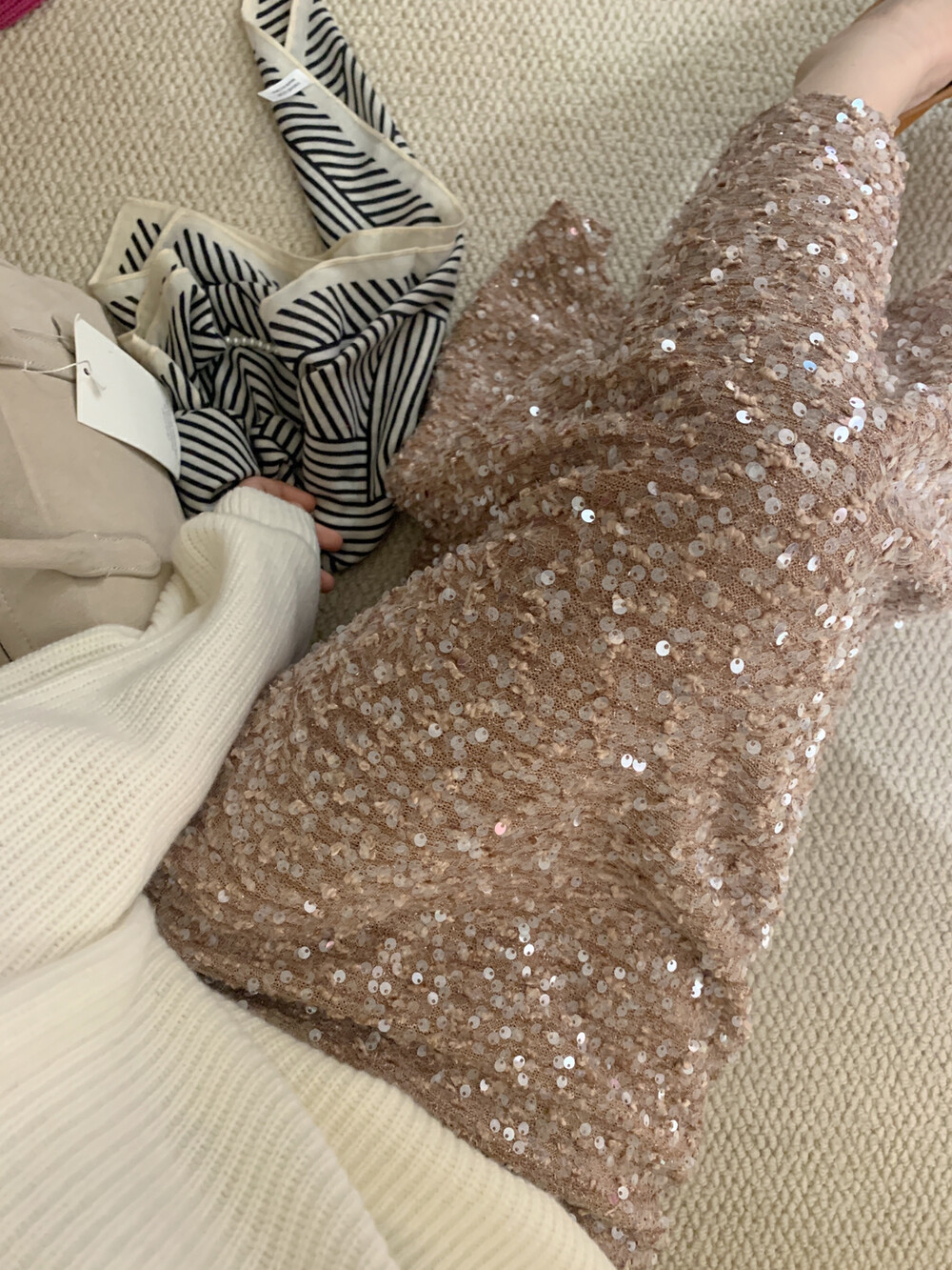 スパンコールスリットIラインスカート | 詳細画像3