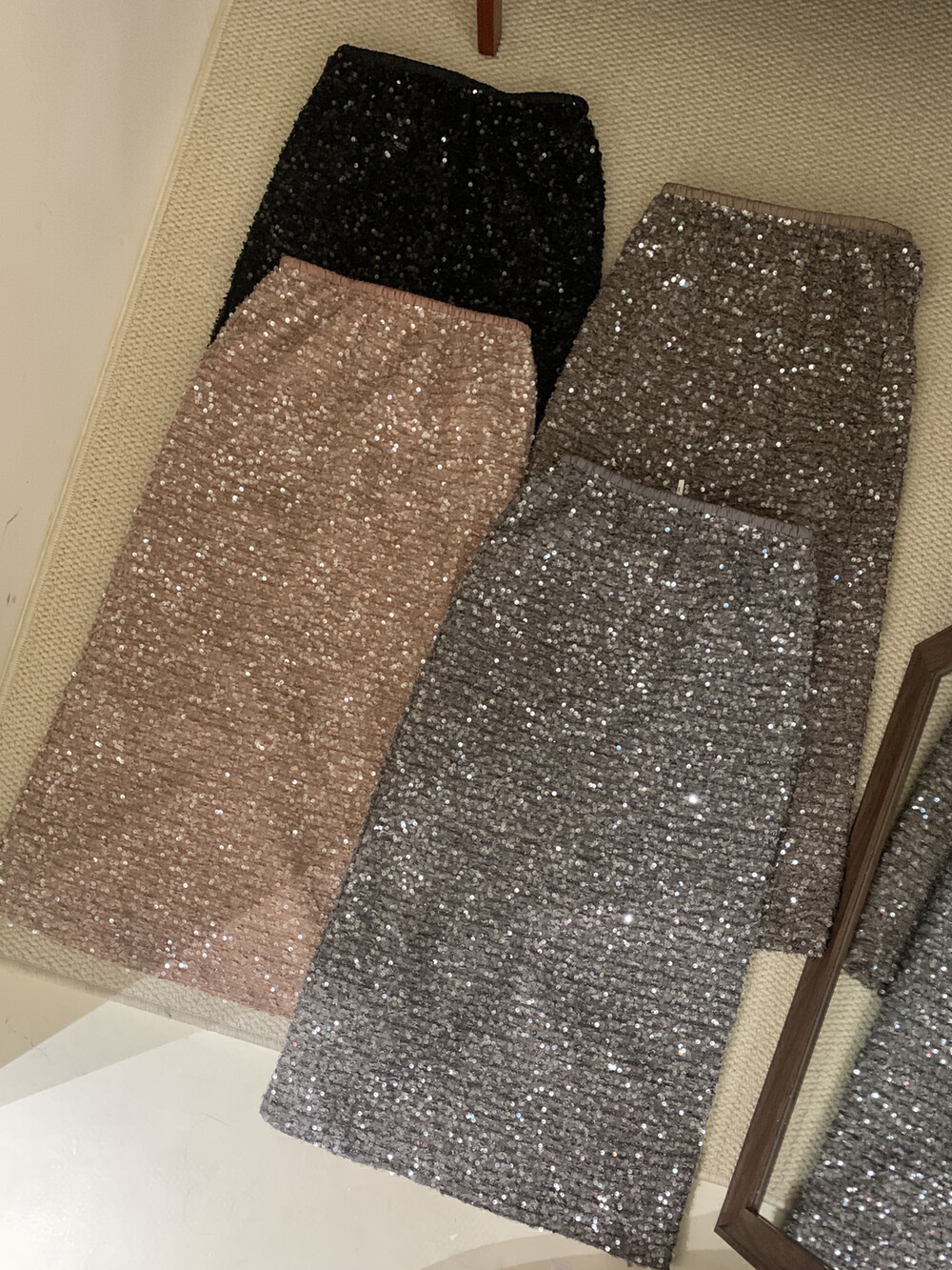 スパンコールスリットIラインスカート | 詳細画像12