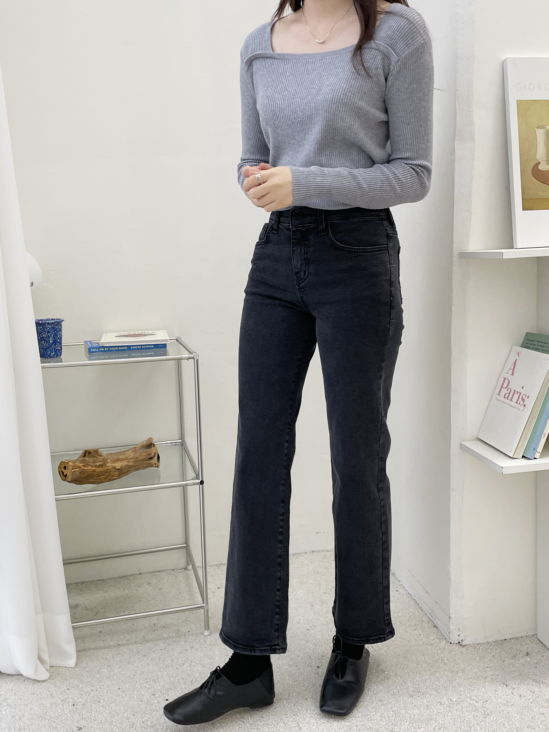 裏起毛スリムストレートデニムパンツ | 詳細画像7
