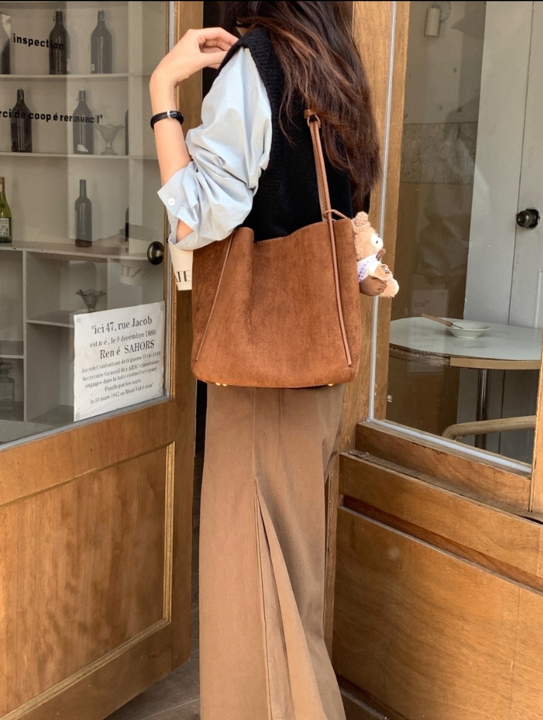 2WAYスエード調パイピングビッグバッグ | 詳細画像5