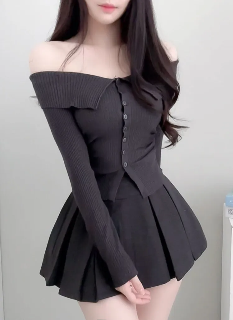 ボックスプリーツミニスカートパンツ | auvezay | 詳細画像1