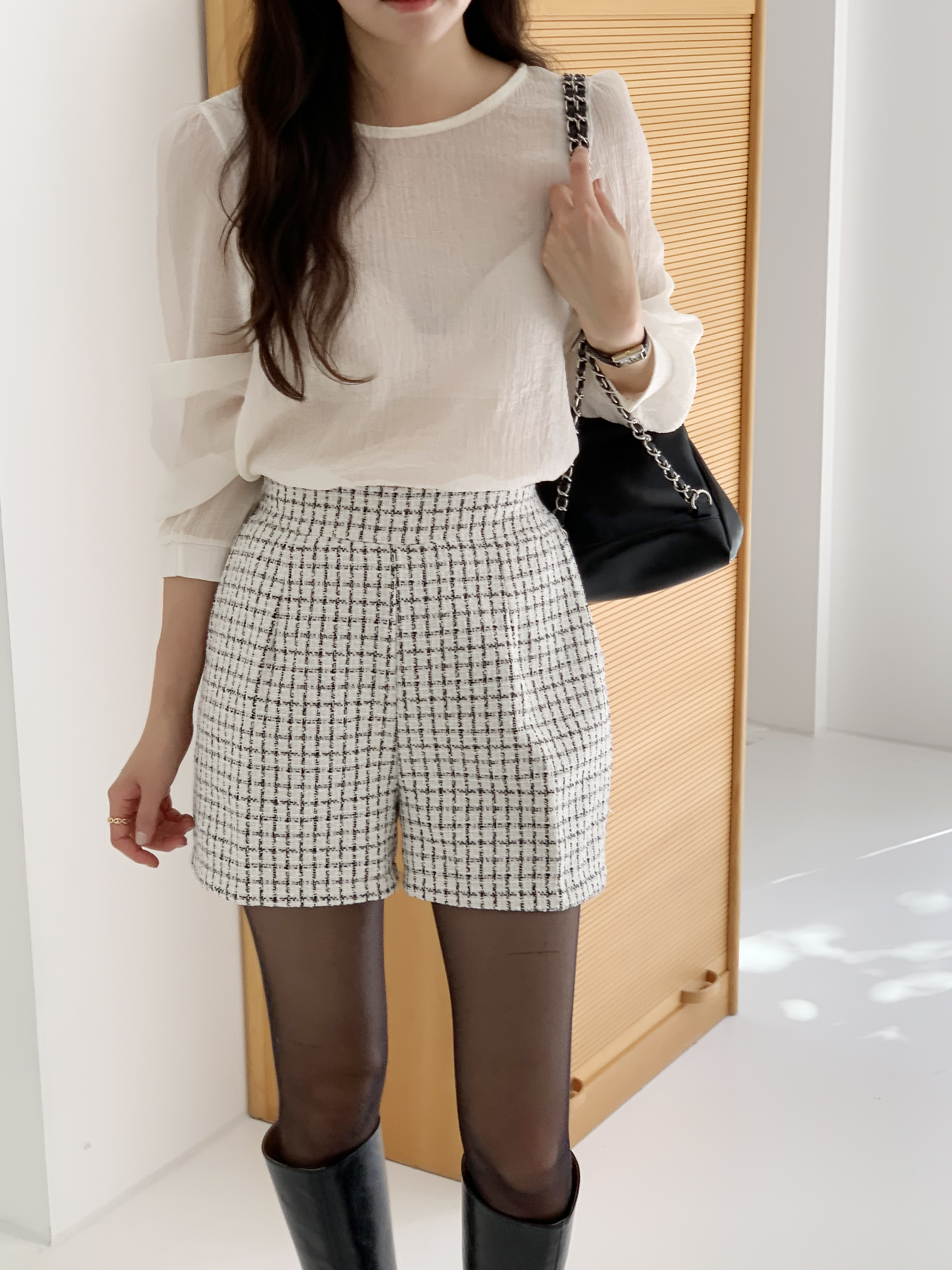 バックゴムツイードタックショートパンツ | 詳細画像6