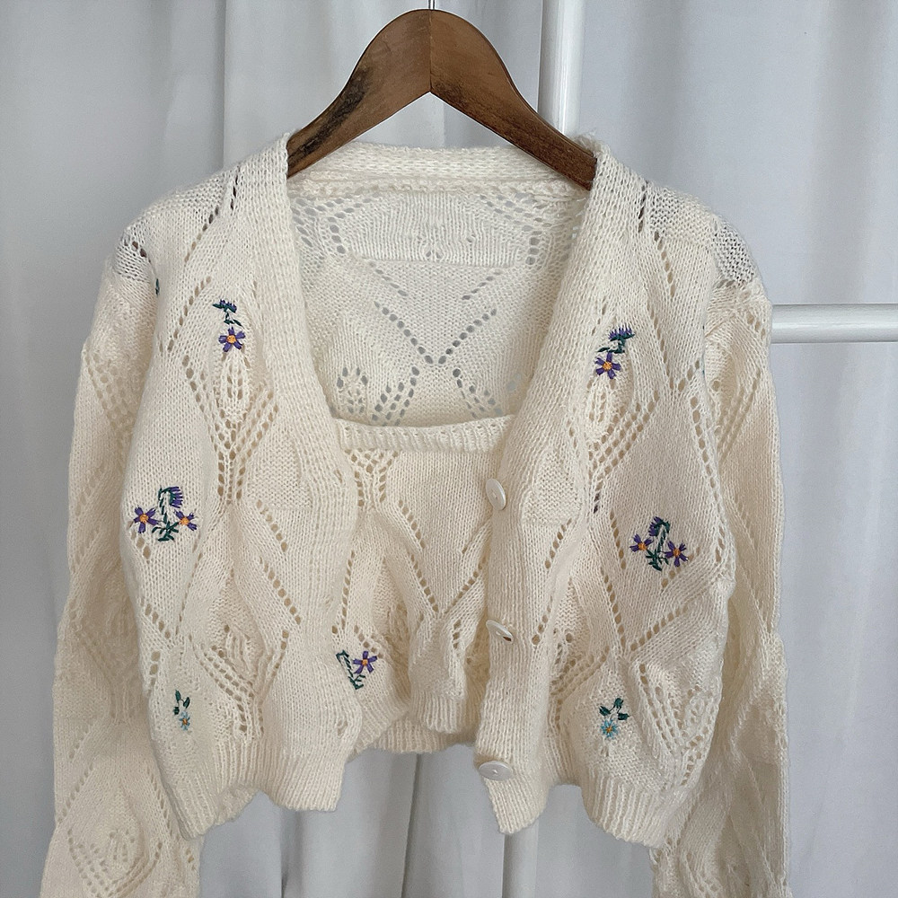 D＆G 花柄刺繍 ピンクキャミソール 花柄刺繍ショートキャミソール トップス ショートキャミソール