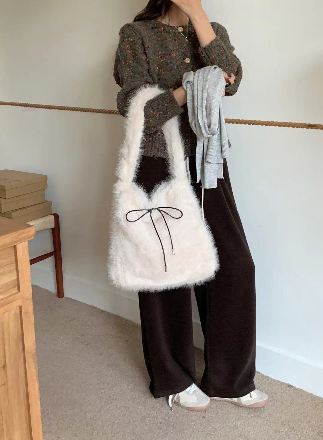 エコファーリボントートバッグ | 詳細画像5