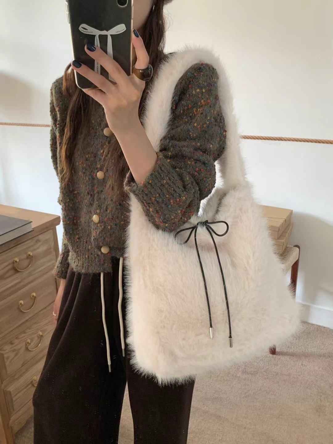 エコファーリボントートバッグ | 詳細画像10