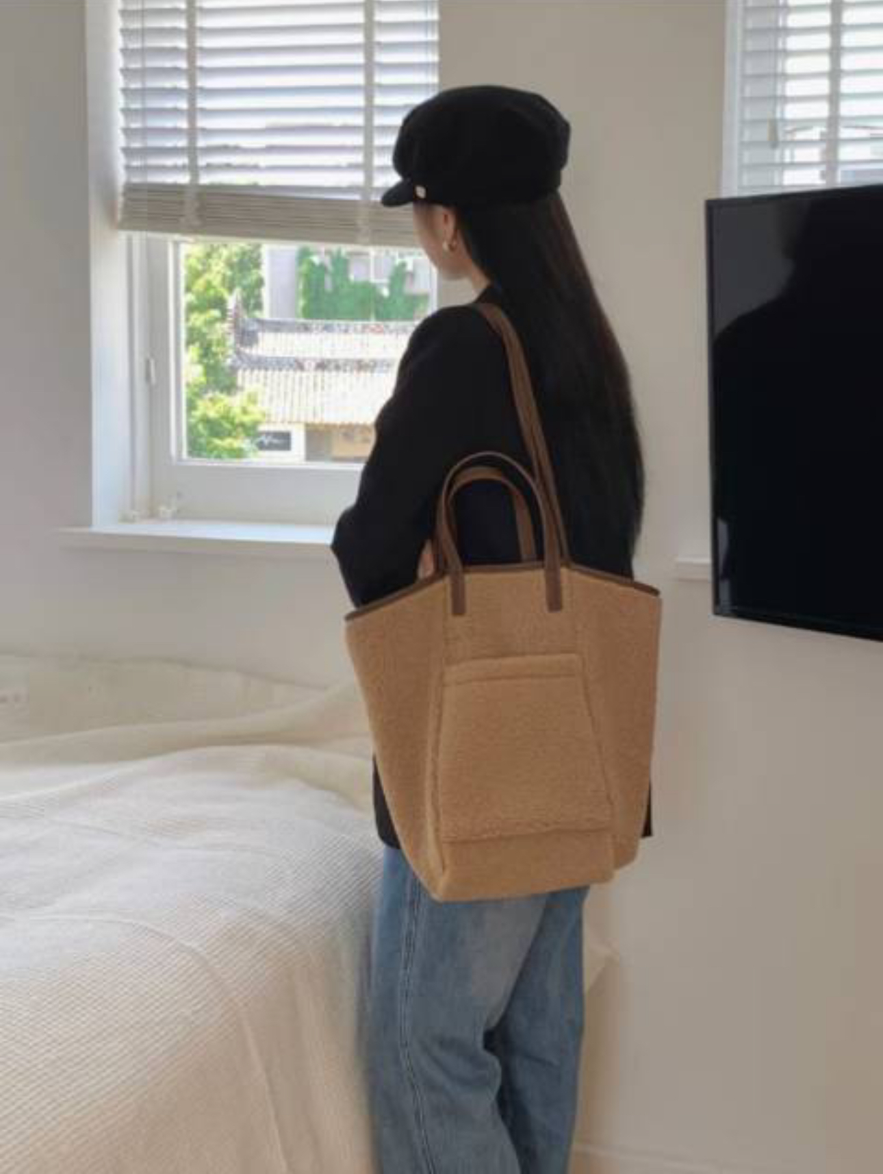 リバーシブルムートン風トートバッグ | 詳細画像7