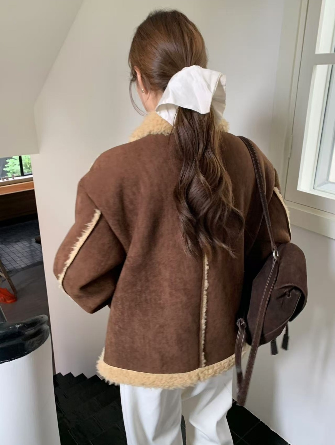 トグルボタンムートン調ポケットジャケット | レディースファッション  