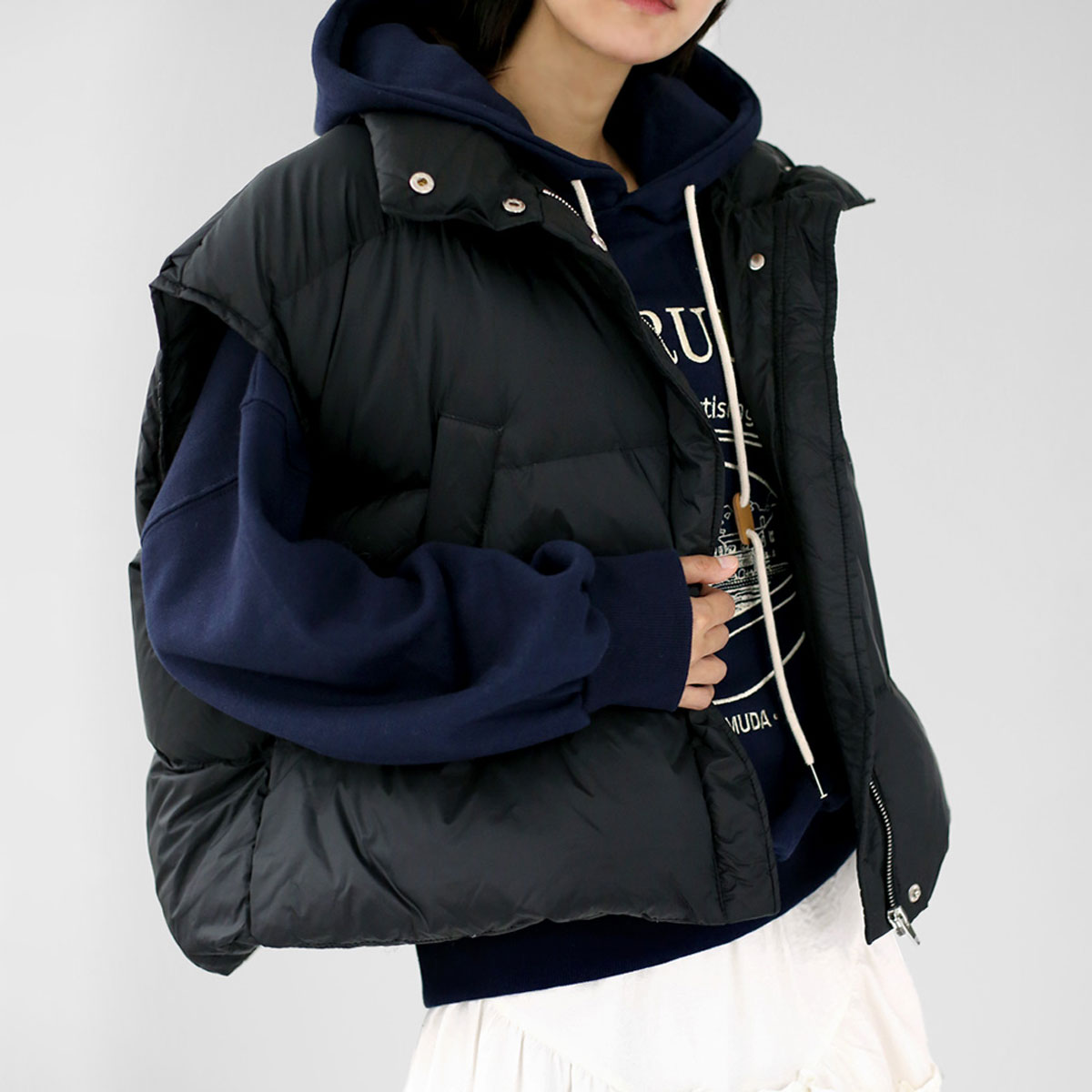 フード付ダウンベスト | レディースファッション通販 - DHOLIC