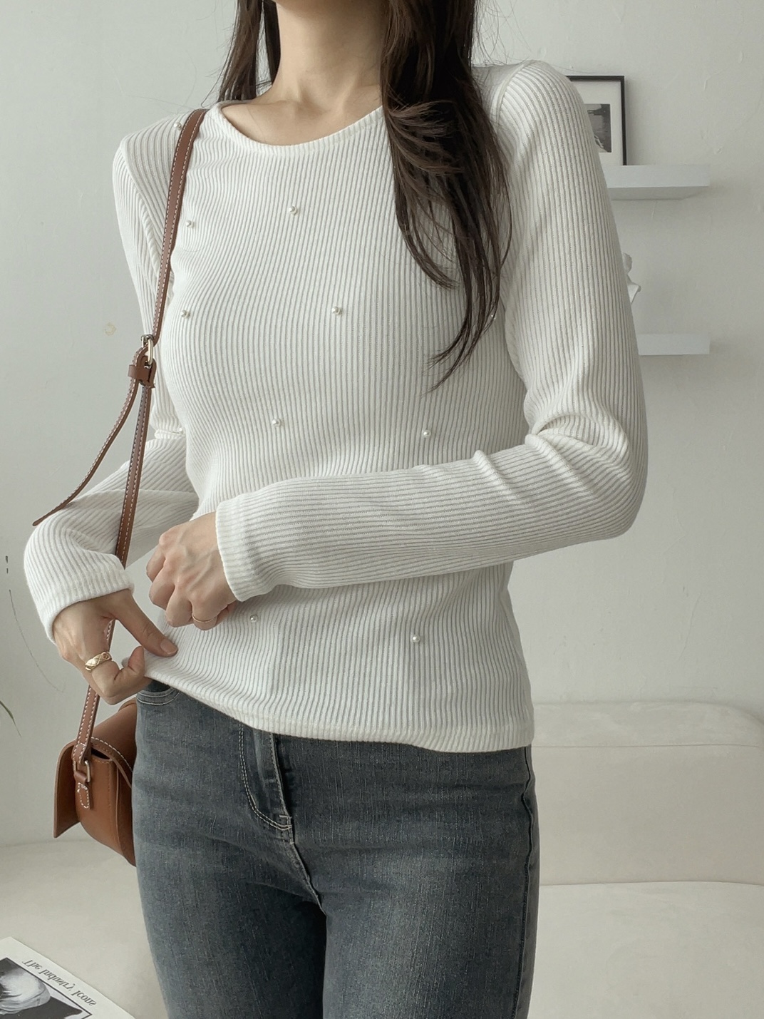 エコパールスリムリブTシャツ | 詳細画像3