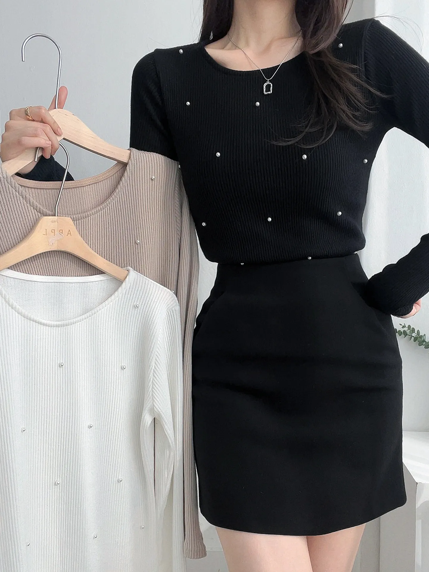 エコパールスリムリブTシャツ | 詳細画像1