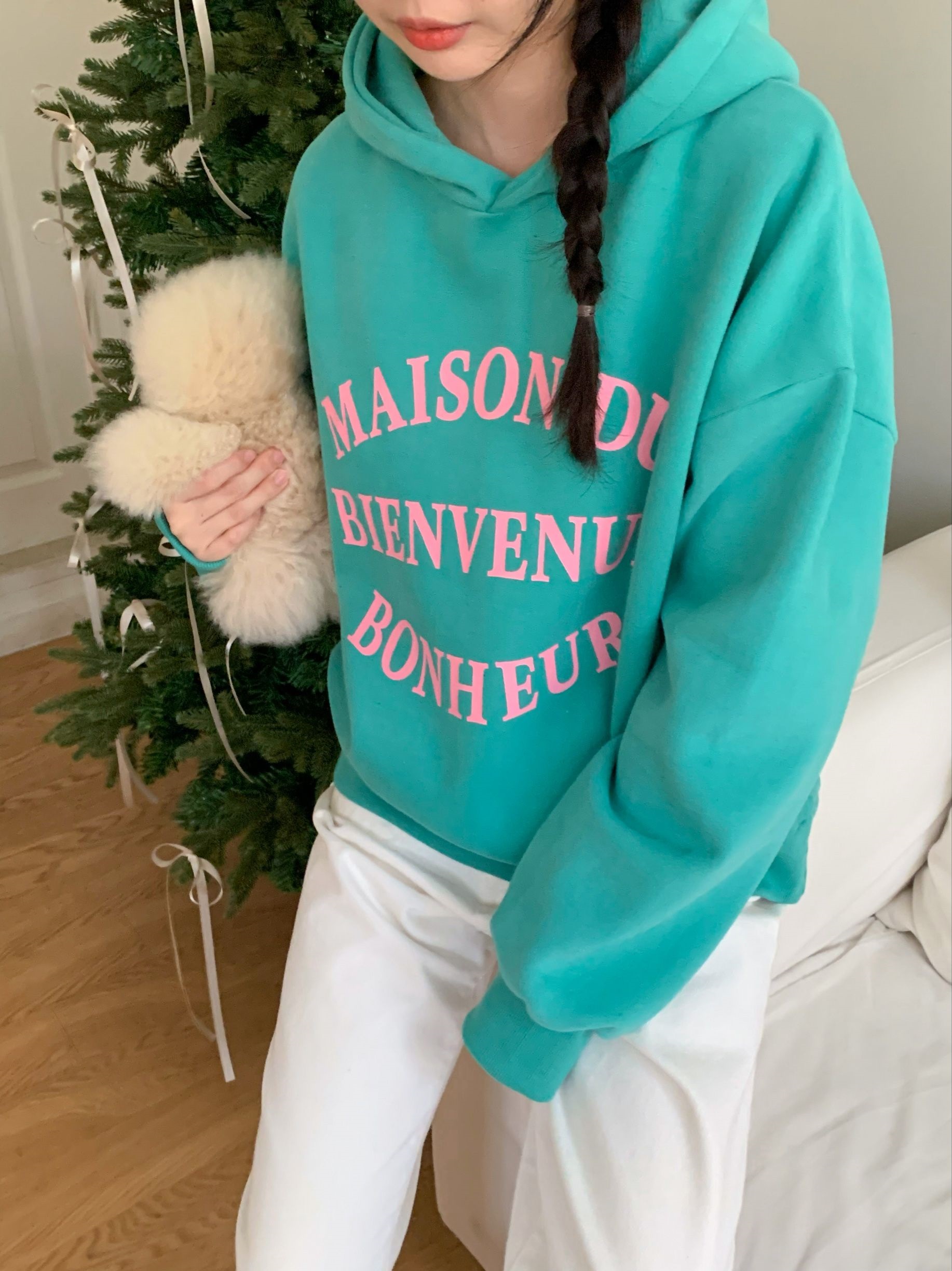 両起毛BIENVIENUEレタリングパーカー | 詳細画像3