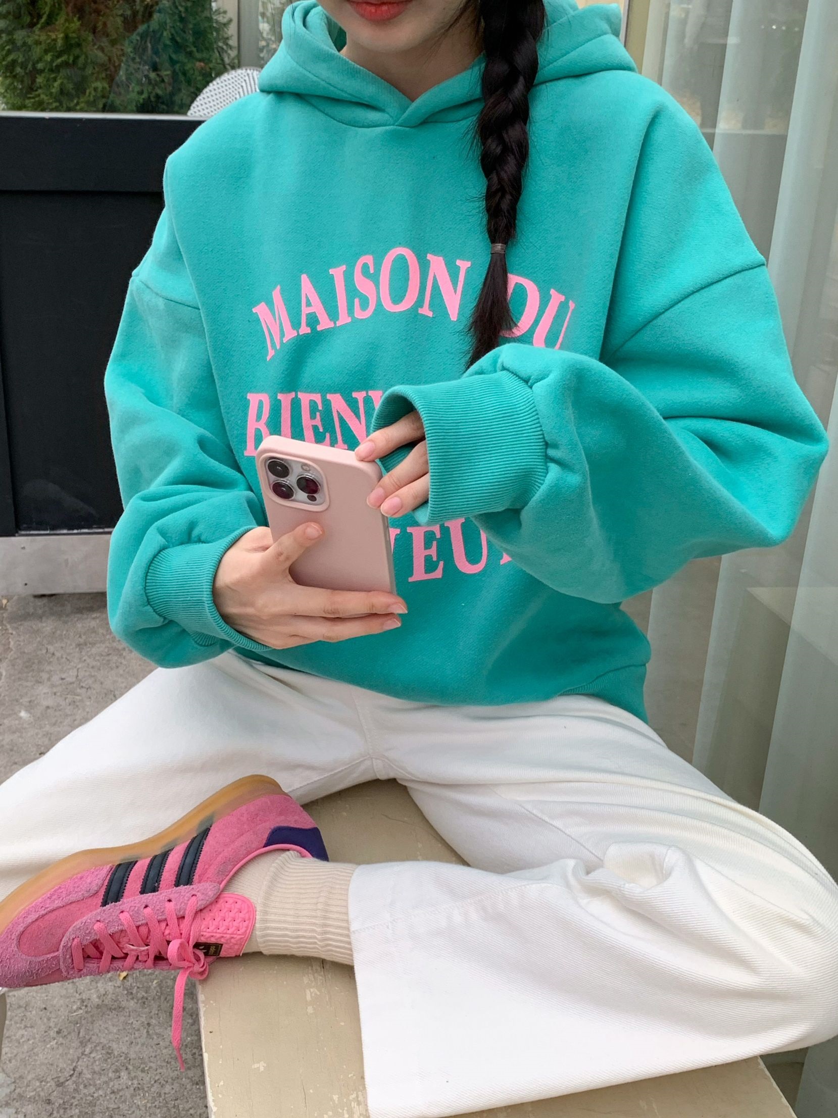 両起毛BIENVIENUEレタリングパーカー | 詳細画像9