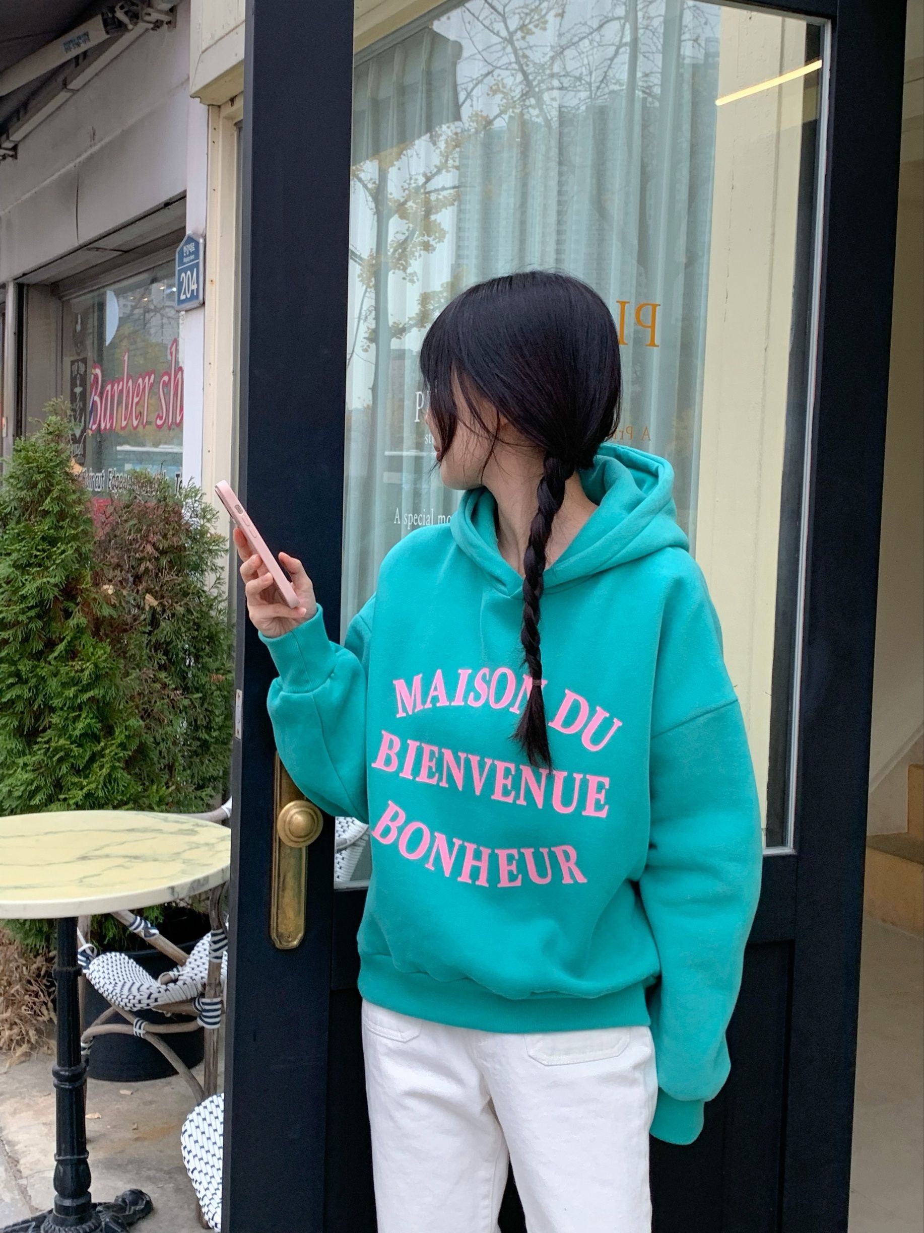 両起毛BIENVIENUEレタリングパーカー | 詳細画像11