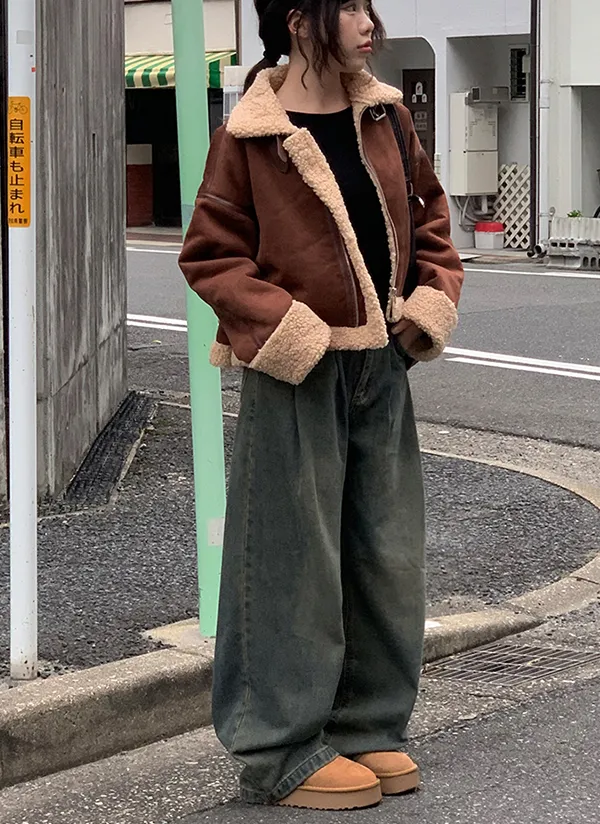 ツータックビンテージワイドデニムパンツ | anyonemore | 詳細画像1