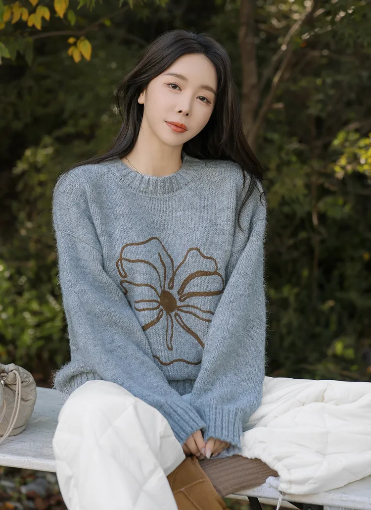 ビッグフラワーニット | レディースファッション通販 - DHOLIC 