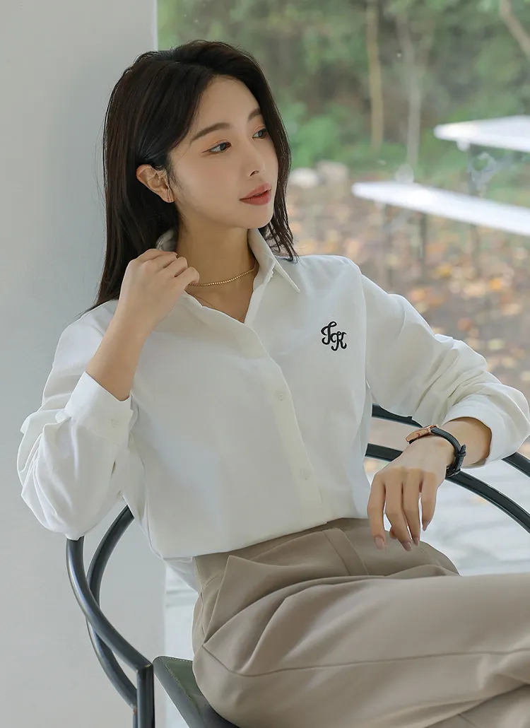 2TYPEピーチ起毛ミニロゴシャツ | chicfox | 詳細画像1