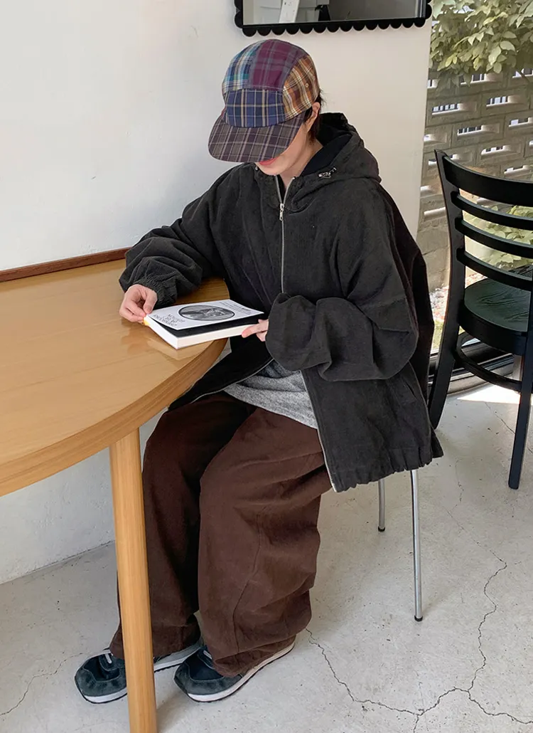 コーデュロイドローコードフードジャンパー | baon | 詳細画像1