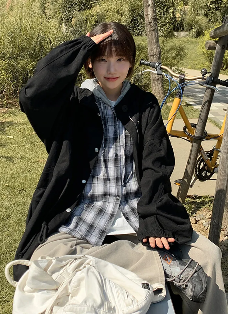 スタンドカラードロストタックスリーブロングジャンパー | baon | 詳細画像1