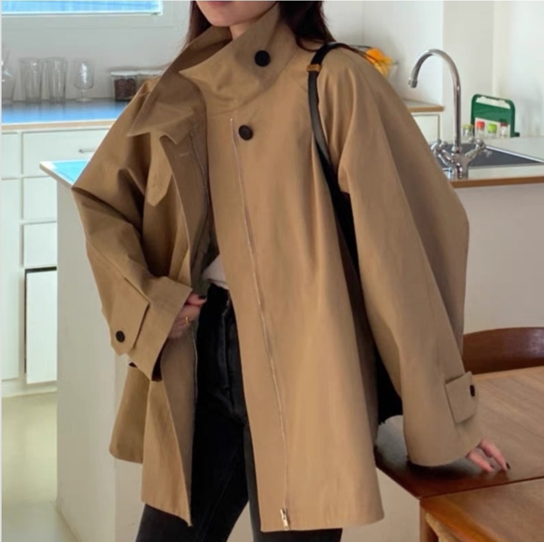 2WAYストラップラグランハーフトレンチコート | 詳細画像4