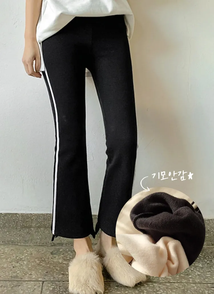 裏起毛トラックフレアレギンスパンツ | rehab | 詳細画像1