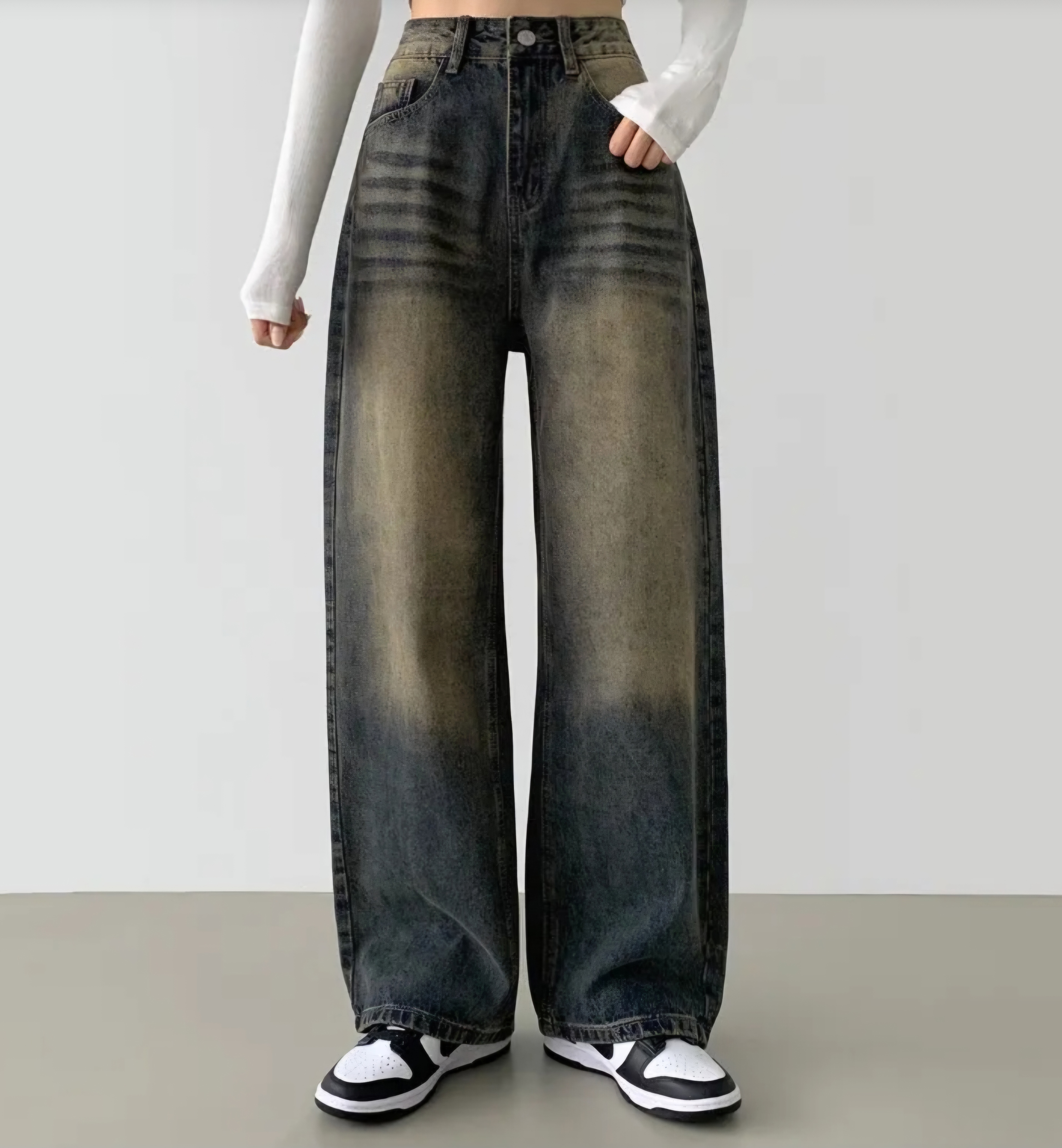 ビンテージウォッシングワイドデニムパンツ | 詳細画像8
