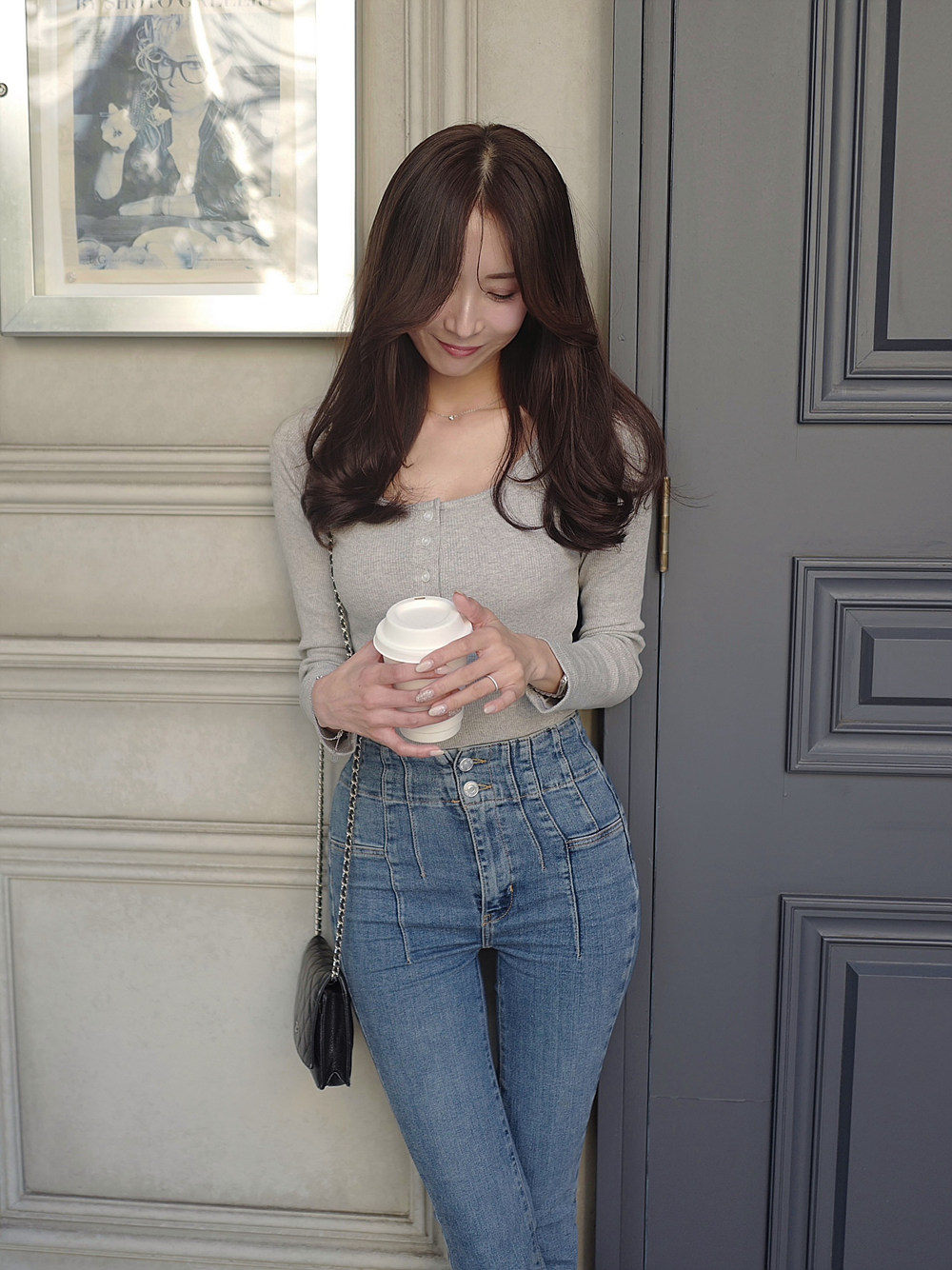 ヘンリーネックリブ長袖Tシャツ | 詳細画像9