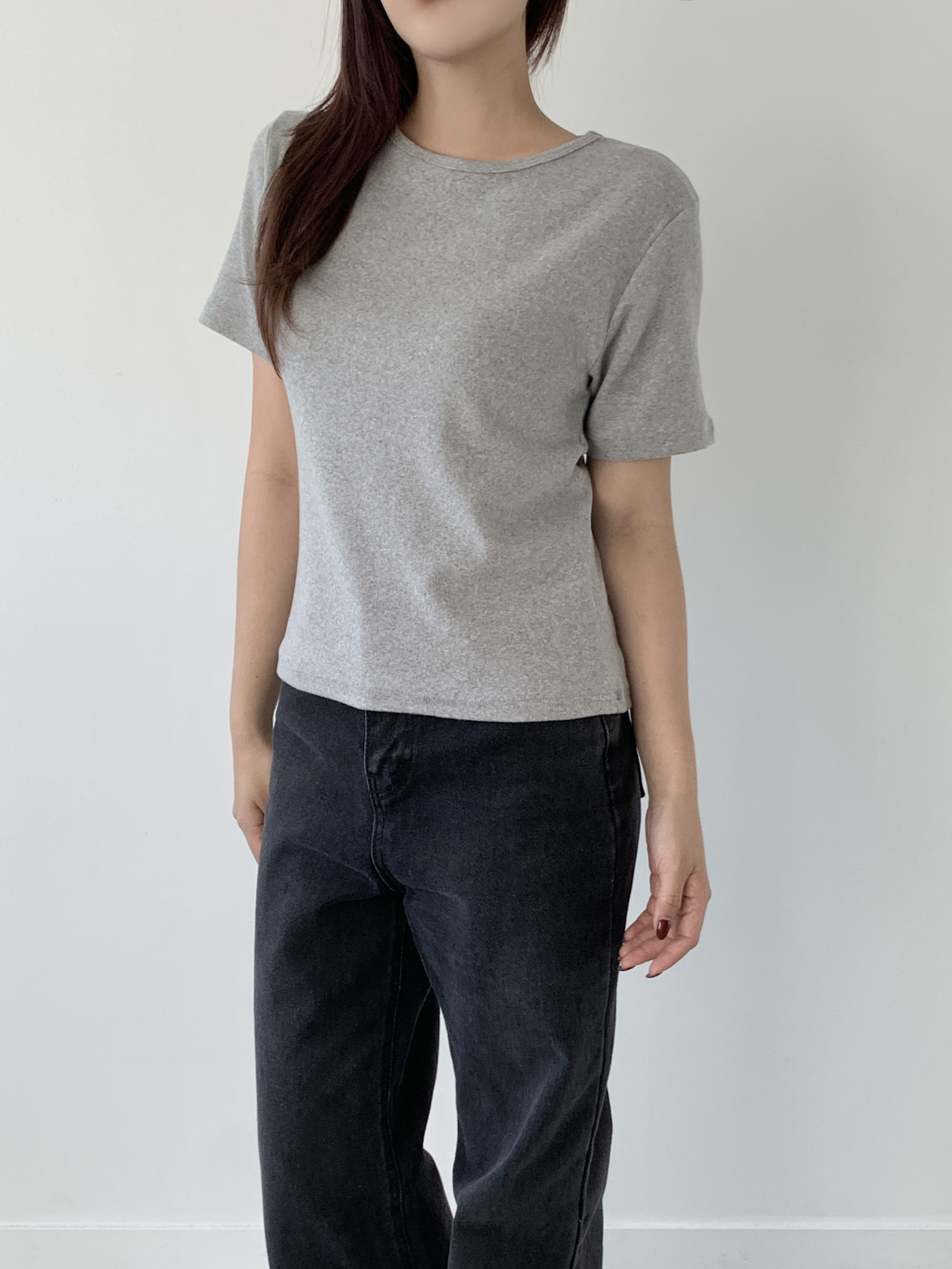 ピーチ起毛クロップド半袖Tシャツ | 詳細画像16