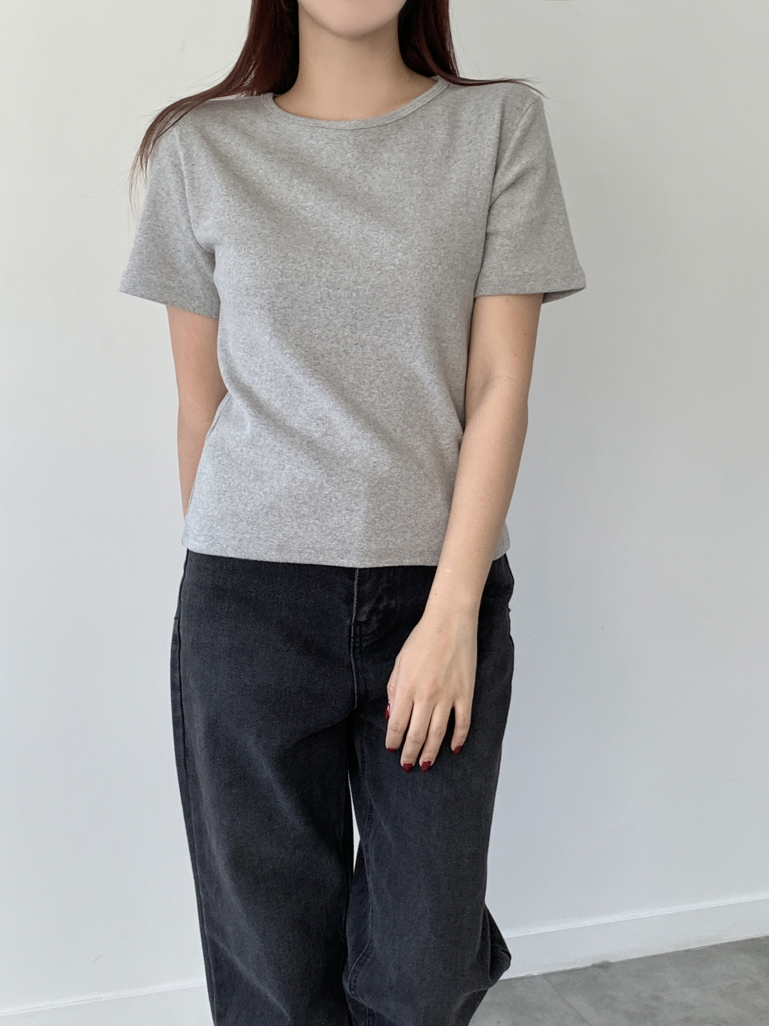 ピーチ起毛クロップド半袖Tシャツ | 詳細画像8