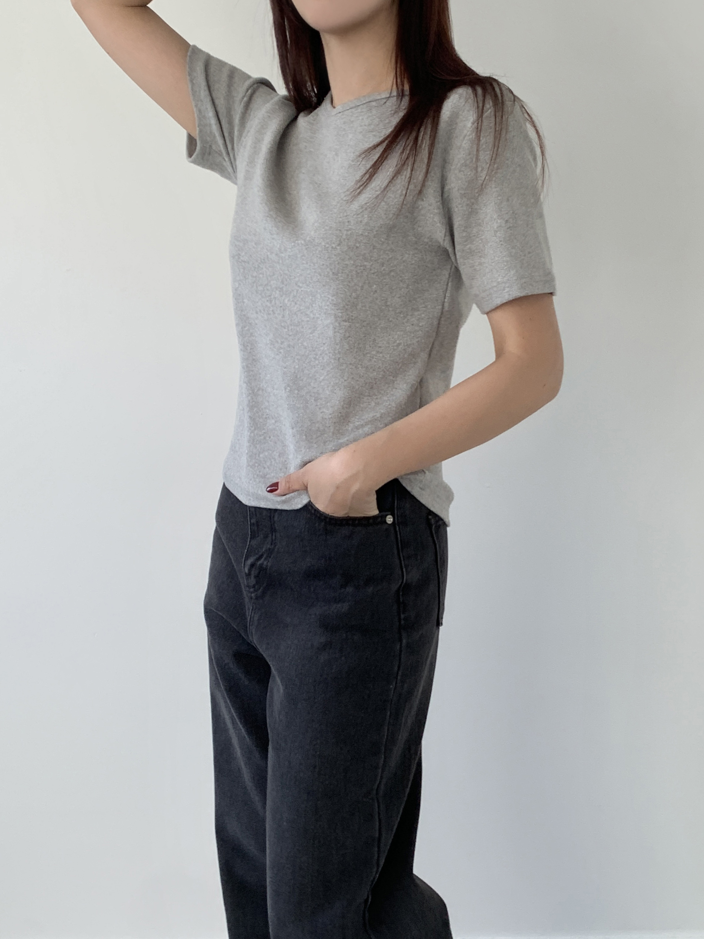 ピーチ起毛クロップド半袖Tシャツ | 詳細画像7