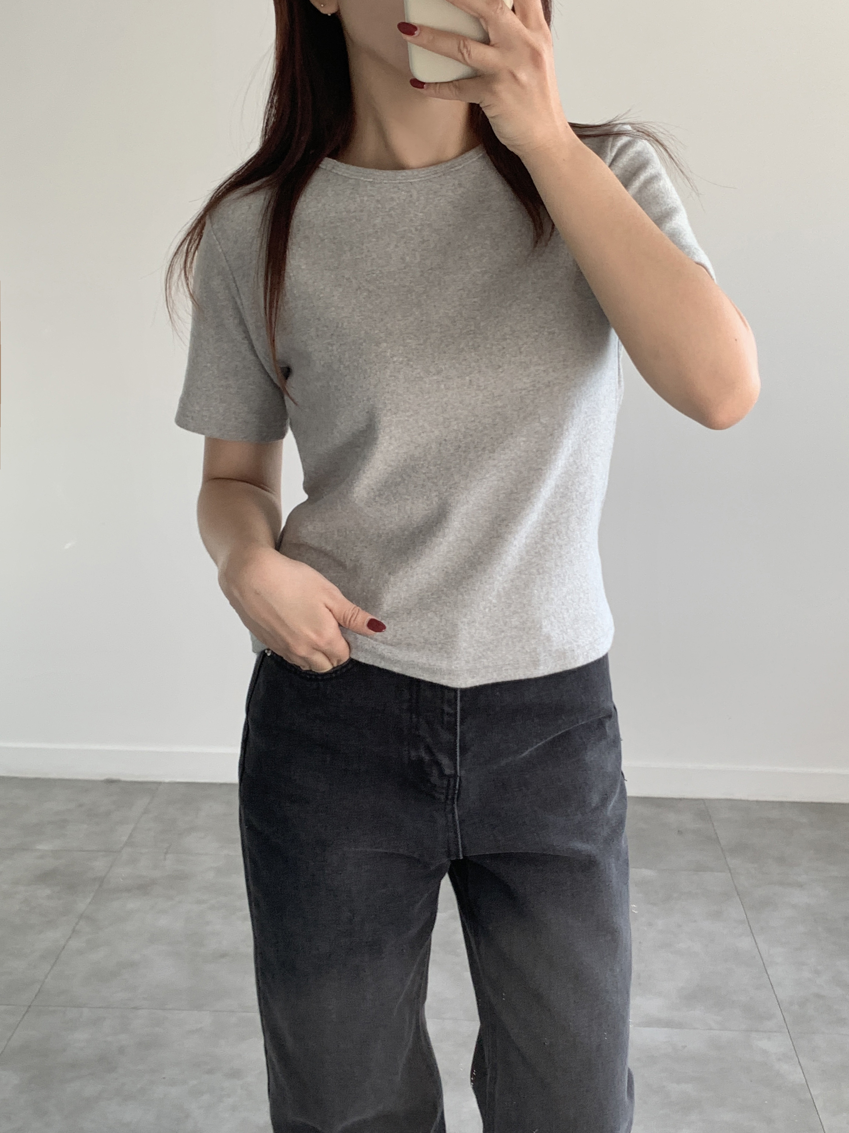 ピーチ起毛クロップド半袖Tシャツ | 詳細画像17