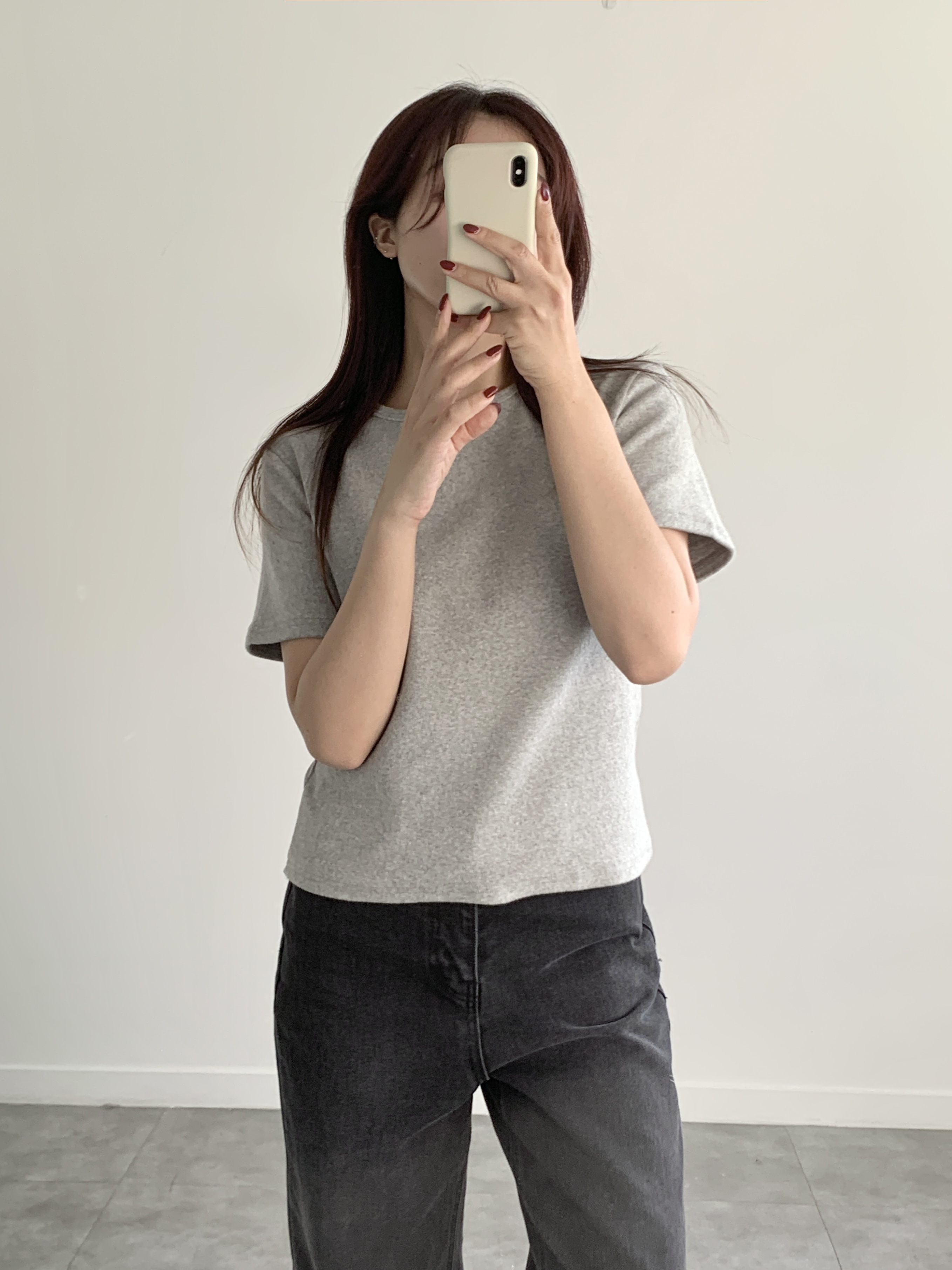 ピーチ起毛クロップド半袖Tシャツ | 詳細画像4