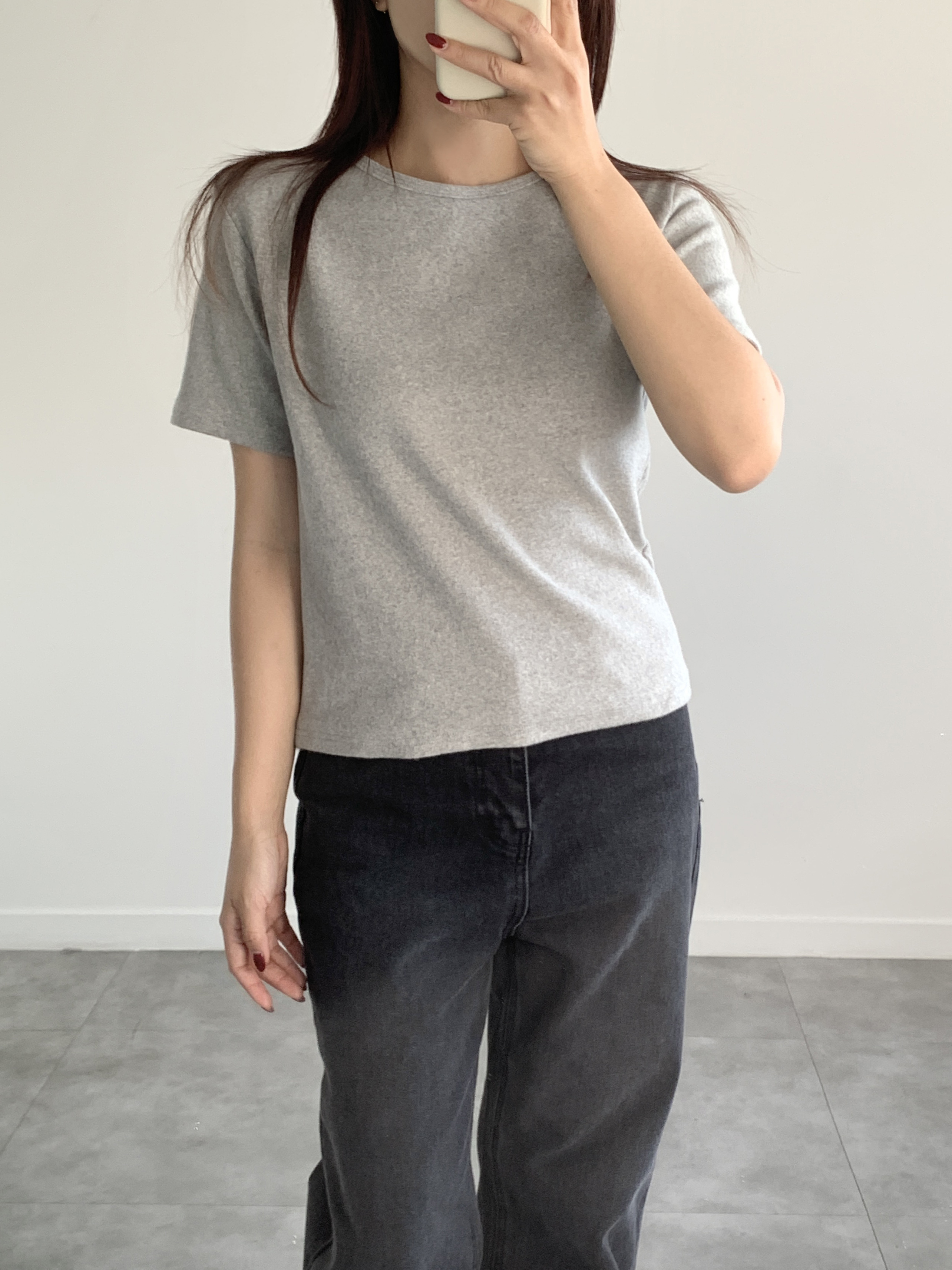 ピーチ起毛クロップド半袖Tシャツ | 詳細画像5