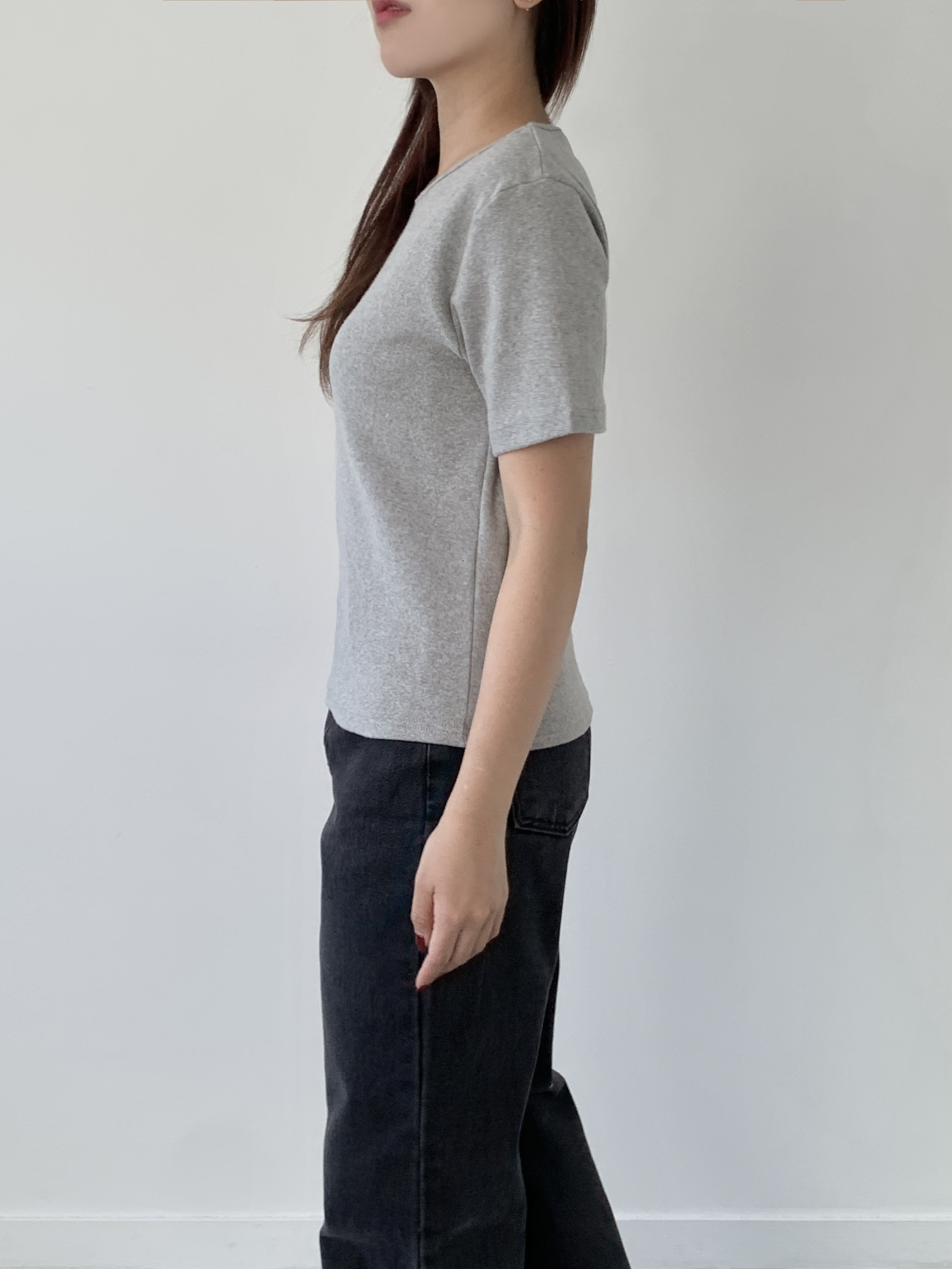 ピーチ起毛クロップド半袖Tシャツ | 詳細画像6